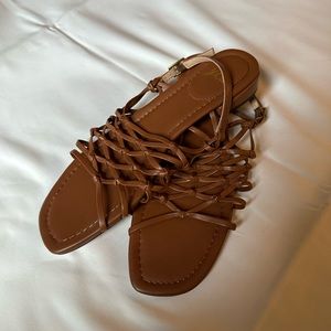 J. Crew Abbie leather sandals with knotted straps size 7